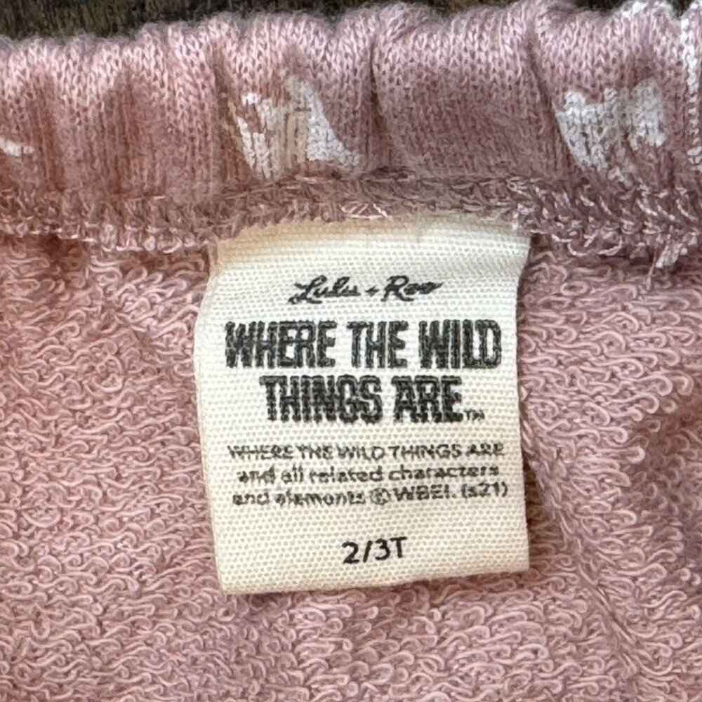 Lulu + Roo Where the Wild Things Are Pink Toddler / Baby Girl Shorts - 2/3T